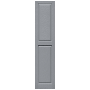 14-3/4 in. x 67 in. Raised Panel Shutter Platinum 945