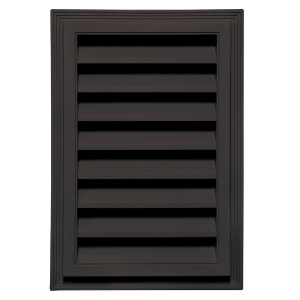 12 in. x 18 in. Rectangle Louver Gable Vent Musket Brown 010