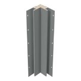 Diamond Kote® 5/4 in. x 3 in. x 16 ft. Rabbeted Brushed Smooth Inside Corner w/Nail Fin Smoky Ash