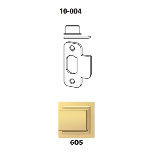 Schlage 10-004 1/4 in. Radius Corner T-Strike Plate - 605
