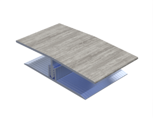 ChamClad Universal Siding H-Trim 2-Piece  2-3/4 in. x 20 ft. Alum/PVC Barnboard Grey