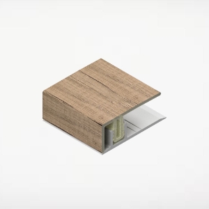 Soffit J-Trim 2-Piece  1-1/2 in. x 12 ft. PVC Manhattan Nat Oak