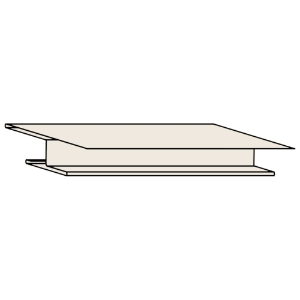 3/8 in. x 10 ft. Aluminum Miter Divider Champagne 827