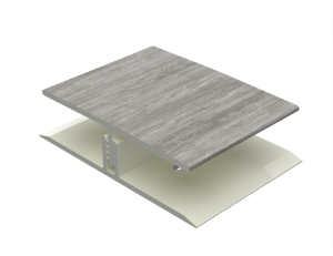 ChamClad Universal Soffit H-Trim 2-Piece 2 in. x 12 ft. PVC Barnboard Grey