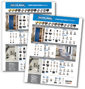 SCHLAGE Product Poster 24"x36" MR-6164 2017