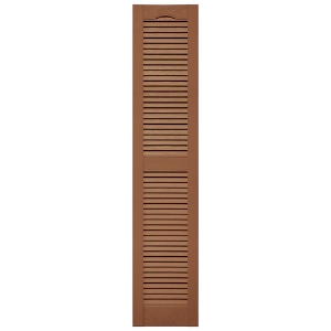 12 in. x 60 in. Open Louver Shutter Cathedral Top  Treated Cedar 471