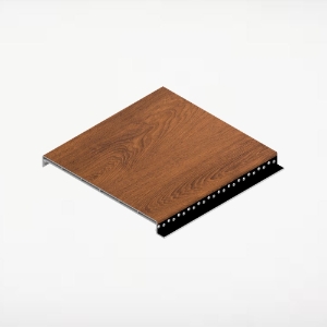 Quick Click Shadowline Hidden Vent Soffit 6 in. x 20 ft. Cinnamon Walnut