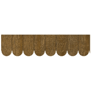 Diamond Kote® Scallop Shakes 12 in. Enhanced Rain Line Woodgrain Honeycomb