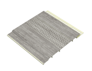 ChamClad Vented Soffit 3/8 in. x 6 in. x 20 ft. Barnboard Grey