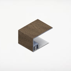 2 pc 2 in. Alum/PVC Quick Click Soffit J-Trim 12 ft. Toffee
