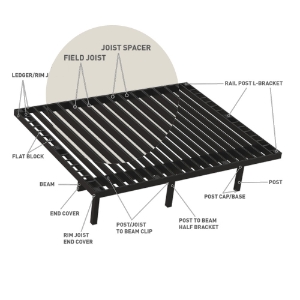 TimberTech Framing Black 10 in. Joist Spacer