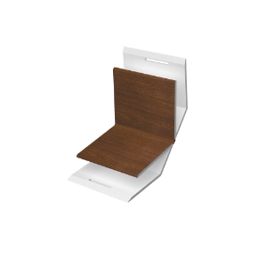 ChamClad Universal Inside Corner Trim 1-Piece 10 ft. PVC Harvest Walnut