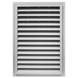 20 in. x 30 in. Rectangle Louver Gable Vent #016 CT Sterling Gray