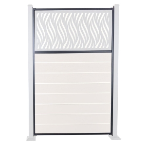 4 ft. x 6 ft. Privacy Screen Fence Frame Kit Textured Black