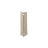 Oyster Shell 3/8 in. x 8 in. Individual Metal Outside Corner Horizontal Grain 25/ct