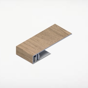 2 pc 3-1/2 in. Alum/PVC Universal J-Trim 12 ft. Rocky Mountain Oak