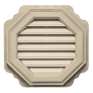 18 in. Octagon Louver Gable Vent #049 Almond