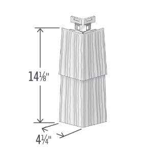Portsmouth D7 Cedar Shingle Corner Toasted Almond 14-1/8 in.