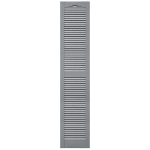 14-1/2 in. x 72 in. Open Louver Shutter Cathedral Top  Platinum 945