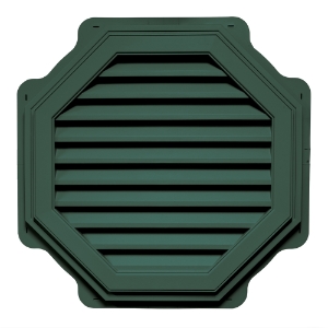 32 in. Octagon Louver Gable Vent #028 Forest Green