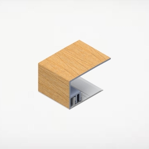 2 pc 2 in. Alum/PVC Quick Click Soffit J-Trim 12 ft. Sunbleached Oak