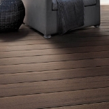 Prime + Scalloped 20 ft. Dark Cocoa Grooved Deck Board