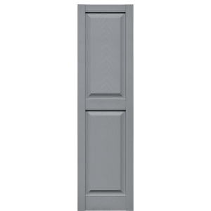 14-3/4 in. x 55 in. Raised Panel Shutter Platinum 945