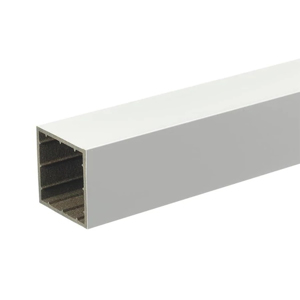 8 ft. x 4 in. x 4 in. Radiance Rail Express Composite Post Sleeve White