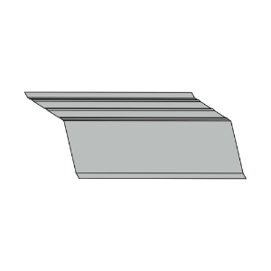 2 in. x 10 ft. Aluminum Gutter Apron Pewter 805