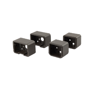 Top and Bottom Rail Brackets Level, Textured Bronze (with screws)