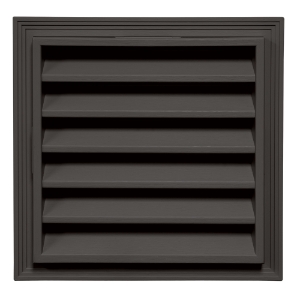12 in. x 12 in. Square Louver Gable Vent #018 Tuxedo Gray * Non-Returnable *