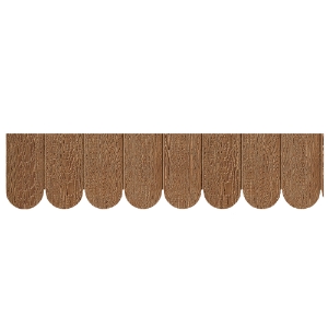 Diamond Kote® Scallop Shakes 12 in. Enhanced Rain Line Woodgrain Chestnut