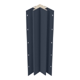 Diamond Kote® 5/4 in. x 3 in. x 16 ft. Rabbeted Brushed Smooth Inside Corner w/Nail Fin Midnight
