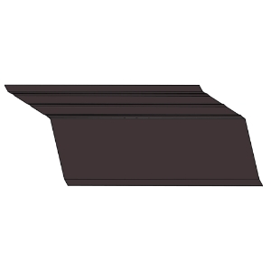 2 in. x 10 ft. Aluminum Gutter Apron Mocha 507