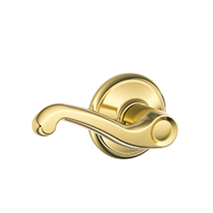 F10V Passage Flair Lever 605 Bright Brass - Visual Pack