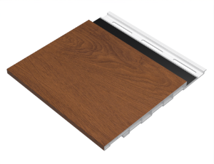 ChamClad Shadowline Wall Panel 1/2 in. x 6 in. x 20 ft. Cinnamon Walnut