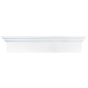 6 in. x 33-5/8 in. Flat Window Header Panel #123 CT Colonial White