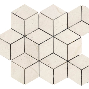 Crème Honed Diamond Mosaic Tile 11 in. x 8-3/4 in.