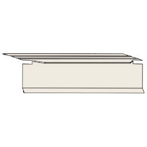 1-1/2 in. x 12 ft. Aluminum T-Style Roof Edge Champagne 827