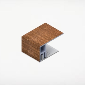 2pc 2 in. Alum/PVC Board & Batten J-Trim 20 ft. Harvest Walnut (Price Reflects 4 to a Pack)