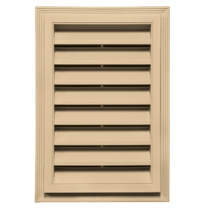 12 in. x 18 in. Rectangle Louver Gable Vent #045 Sandstone Maple