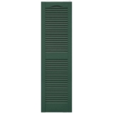 12 in. x 36 in. Open Louver Shutter Forest Green #028