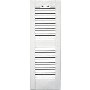 12 in. x 36 in. Open Louver Shutter Bright White #117
