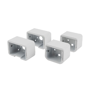 Top and Bottom Rail Brackets Level, Textured White (with screws)