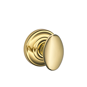 F10 Passage Siena Knob w/Andover trim 605 Bright Brass - Box Pack