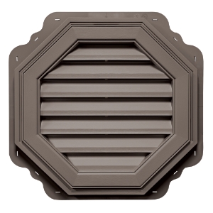 22 in. Octagon Louver Gable Vent #098 CT Weathered Wood
