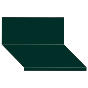 4 in. x 5 in. x 10 ft. Steel Dormer Flashing Forest Green 522