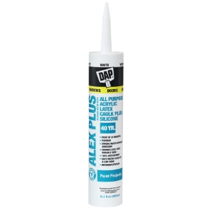 DAP Alex Plus All Purpose Acrylic Latex Caulk Plus Silicone 10.1 fl. oz. - White