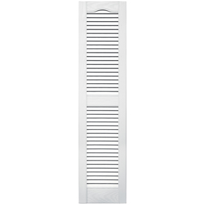 12 in. x 52 in. Open Louver Shutter White #001