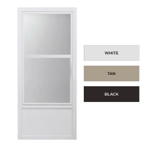 Waudena 120-Series 3/4-Lite Self-Storing Storm Door 32 in. x 80 in. Black